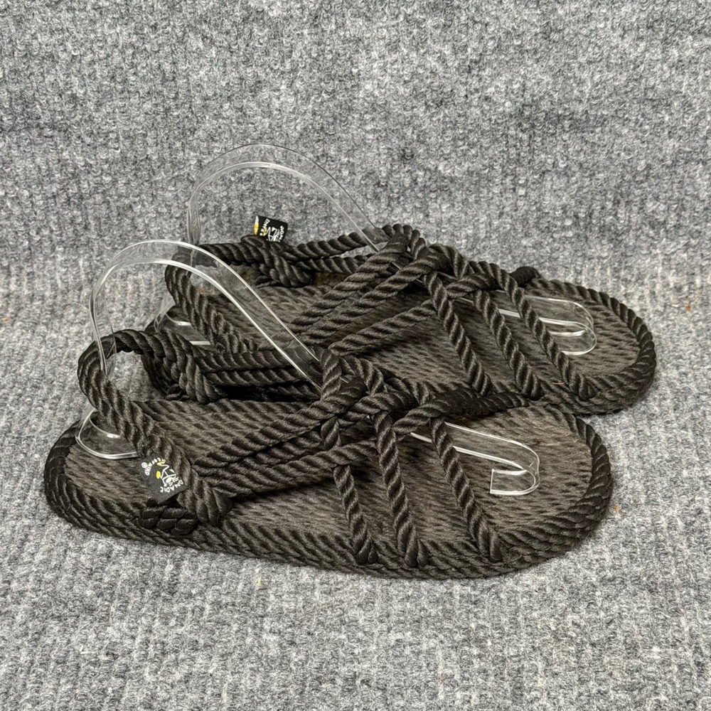 Nomadic State of Mind JC Rope Sandals Womens 8? Black Vegan Fair Labor Organic